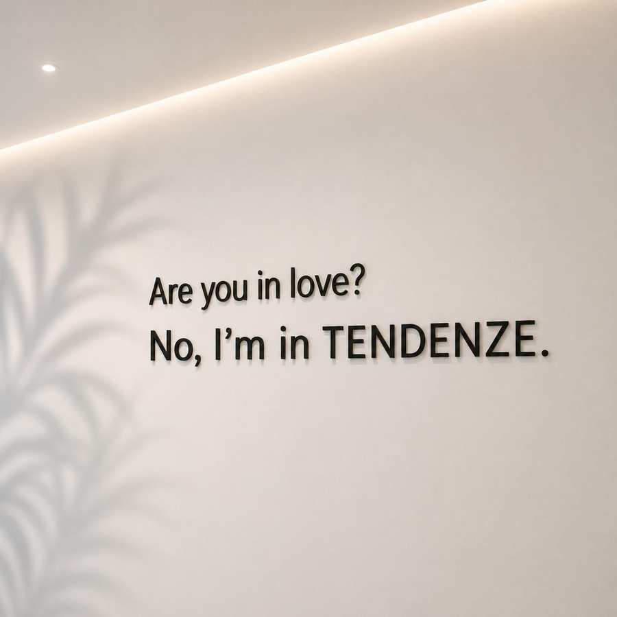 Are you in love? No, I'm in TENDENZE